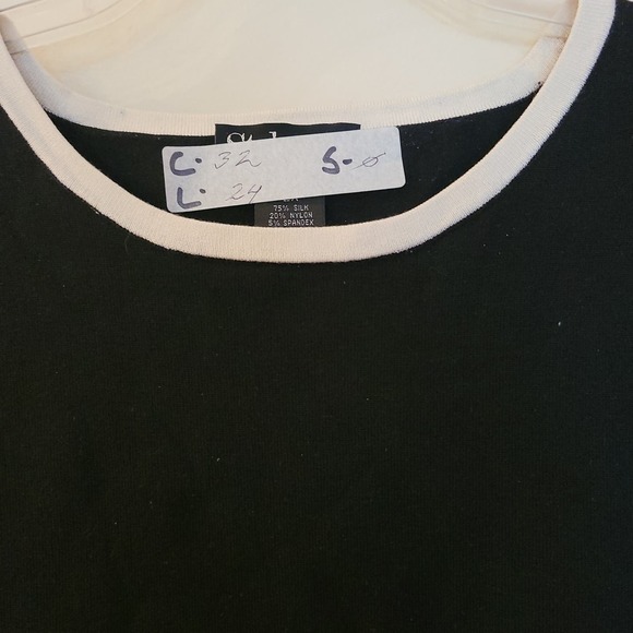 Style and Co 2 piece Women's Black and White Zippered Sweater Set Size 2X - Picture 6 of 7